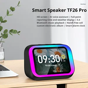AI <strong>Voice</strong> <strong>Speaker</strong> TF26 Pro Smart <strong>Speaker</strong> Screen RGB LED Lighting for V5.4 Rechargeable Battery Touch Screen <strong>Voice</strong> <strong>Assistant</strong> - Product Image 6