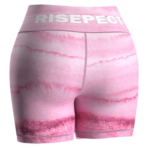 Shorts de sport pour femmes sublimés Tie-Dye personnalisables – Short de compression sur mesure pour femmes - Product Image 3