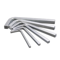 Clé hexagonale carrée de type L de qualité industrielle, en acier au carbone nickelé argenté, marque MD, OEM ODM, 3-8 mm, garantie 1 an