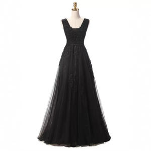 <span class=keywords><strong>Vestido</strong></span> de Noche Elegante para Mujer, Diseño Personalizado, <span class=keywords><strong>Largo</strong></span> hasta el Suelo, Decoración de Encaje, Estilo Capilla para Novia o Dama de Honor - Product Image 4