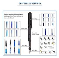 Cartouches d'encre universelles pour stylo plume, 3.4mm, rechargeables, encre bleue et noire, pour l'école et le bureau, écriture fluide et durable