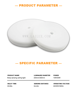 Ac220v 15W 20W siêu mỏng phòng khách phòng tắm ánh sáng trần hồng ngoại PIR cảm biến chuyển động hiện đại dẫn đèn trần - Product Image 2