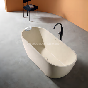 Centurymosaic Independiente Interior Moderno Piedra Artificial Baño Lujo <span class=keywords><strong>Roca</strong></span> Textura <span class=keywords><strong>Bañera</strong></span> para Apartamento y Hotel - Product Image 5