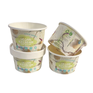 Custom Printed Logo 3oz 4oz 5oz 6oz 8oz Small Biodegradable <b>Disposable</b> Branded Paper <b>Cups</b> for Ice Cream and Yogurt - Product Image 5