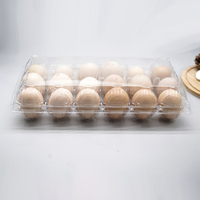 Vente en gros de porte-oeufs de poule jetable transparent 18 trous plateau à oeufs en plastique à clapet Type de processus blister