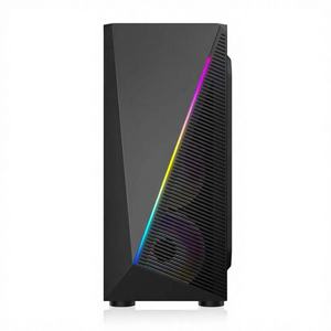 เคสคอมพิวเตอร์ RGB Light Bar รองรับเมนบอร์ด ATX/MicroATX ขนาดใหญ่ ด้านหลังสีขาว สำหรับประกอบเอง ด้านข้างสำหรับเล่นเกม คอมพิวเตอร์ตั้งโต๊ะ แผ่น SGCC พอร์ต USB 3.0 แนวตั้ง - Product Image 1