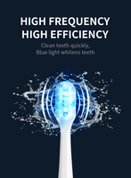 Brosse à dents sonique blanchissante à lumière bleue avec écran LED, minuteur intelligent, 5 modes pour les soins bucco-dentaires quotidiens