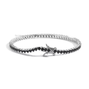 Black Tennis <b>Bracelet</b> 2.5mm3 Claw <b>Copper</b> Zircon Black Tennis Chain Tanjing Fashion Lijing Necklace - Product Image 4