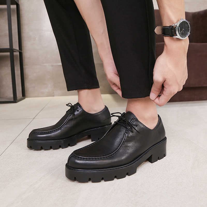 Luxury Men's Dress Shoes Cowhide Genuine Leather Half Shoes