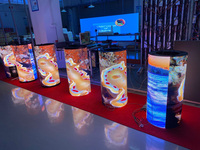 Pantalla LED Circular a Todo Color P2 P2.5 P4, Pantalla LED Flexible para Interiores, Pantalla LED Curva en Forma de Esfera o Arco