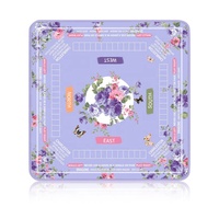Tapis de Mahjong Américain avec Directions Charleston, Housse de Table Antidérapante en Néoprène, Coutures Épaisses Renforcées pour Club de Mahjong