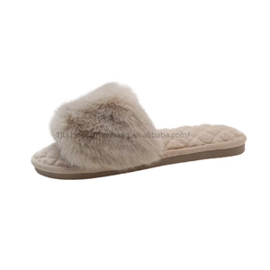Hot Selling Quality TPR Sole Indoor Flat Slippers Artificial Fur Plush Slippers With Best-selling Custom - Product Image 6
