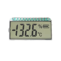TN6-digit kustom 7 segmen layar LCD hitam latar belakang teks putih tampilan industri kode segmen dapat disesuaikan