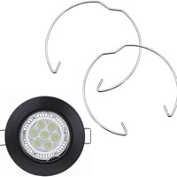 Supports de fixation à ressort en acier inoxydable MR111 MR16 GU10 pour installations au plafond, pinces à ressort pour câbles, anneaux de retenue pour projecteurs halogènes