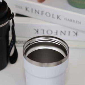 Simple 304 Stainless Steel Coffee Mug Portable Car <b>Thermos</b> Business Office Gift Dual-Drink Mug - Product Image 6
