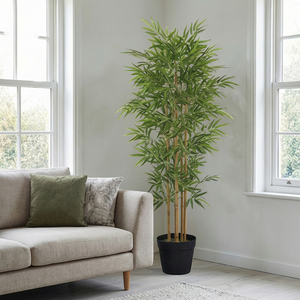 Plante de bambou artificielle, plante verte en pot décorative d'intérieur, arbre pour la décoration de la maison et du bureau, aspect naturel, sans entretien - Product Image 3