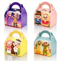 Nouvelles boîtes cadeaux de dessin animé pour l'Aïd avec poignées pour les faveurs de fête des enfants, sacs de bonbons pour les fêtes islamiques, sacs de friandises pour le Ramadan, célébration des enfants