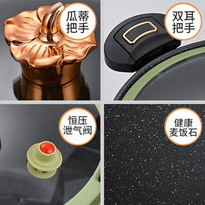 Olla a Presión Eléctrica de Cerámica Naranja con Recubrimiento Antiadherente, Olla para Sopa de 1L, Olla Multifuncional para Cocina Doméstica - Product Image 3