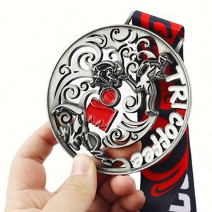 Manufacturers Making Design 3D Metal Marathon Sports Medal With <b>Ribbon</b> Custom Powerlifting Karate Judo Gold Souvenir Medals - Product Image 5
