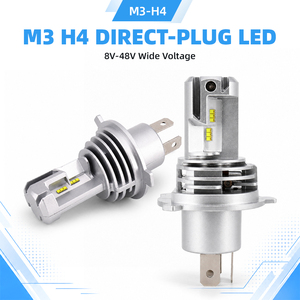 Kit de Conversión de Faros LED M3 H4, 3 Opciones de Color, Luz Alta y Baja, Iluminación Estable, Conducción Nocturna, Todo Clima, para Actualización de Halógenos - Product Image 1