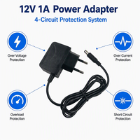 Alimentation électrique murale personnalisable AC/DC 5V 6V 12V 24V 0.1A 0.5A 1A 2A avec prise EU pour éclairage LED et caméra CCTV