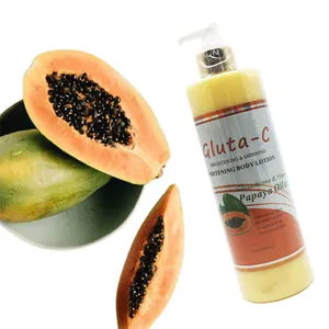 Toptan gluta-c parlatma ve SHINNING vücut losyonu Papaya yağ özü beyazlatma ve cildi nemlendirir 500mL