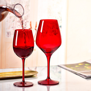 Ensemble de gobelets en cristal rouge festif européen <span class=keywords><strong>médiéval</strong></span>, spécial mariage, <span class=keywords><strong>verre</strong></span> à vin rouge - Product Image 4