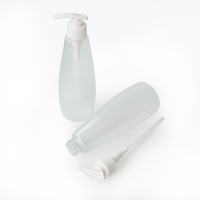 Bouteilles à pompe ovales en PET rechargeables pour emballages cosmétiques, soins de la peau, lotion, huile essentielle, shampoing pour cheveux, 400 ml, 100 % recyclables