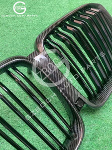 Parrillas de coche <span class=keywords><strong>X5</strong></span> de fibra de carbono para <span class=keywords><strong>BMW</strong></span> G05 <span class=keywords><strong>X5</strong></span> F95 X5M <span class=keywords><strong>M</strong></span> Tech xDrive40i <span class=keywords><strong>50i</strong></span> M50i 2018-2022 rejilla delantera de coche de doble línea Kidney Gril - Product Image 4