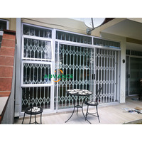 Rejas de Seguridad Retráctiles de Aluminio para Entrada, Barras Antirrobo para Ventanas, Puertas de Seguridad Retráctiles de Aluminio
