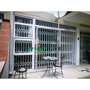 An ninh nhôm lối vào có thể thu vào trellis chống trộm thanh trong cửa sổ có thể thu vào cửa an ninh nhôm - Product Image 6