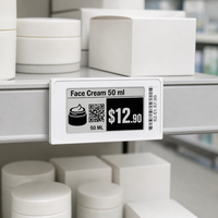 Étiquette de prix électronique numérique BLE 2,1 pouces TFT E-ink, étiquette de prix de vente au détail intelligente en matériau ABS