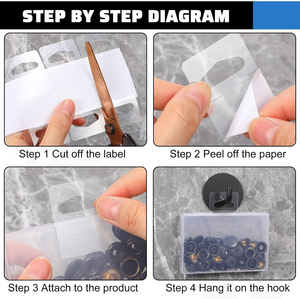 Onglets de suspension auto-adhésifs Trous de fente Forme du matériau PET pour bougies alimentaires Échantillon gratuit Autocollant adhésif personnalisable - Product Image 5