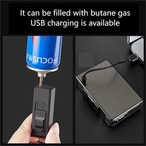 Étui à cigarettes <span class=keywords><strong>personnalisé</strong></span> fait à la main en métal aluminium avec briquet USB et boîte à cigares allume-gaz - Product Image 3