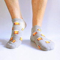 Haute qualité 100% coton Logo personnalisé chaussettes de sport en gros drôle de mode cheville haute équipage décontracté Logo personnalisé chaussettes