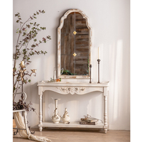 Vente en gros rétro blanc pays français Design européen Console en bois Antique Table pour salon entrée couloir