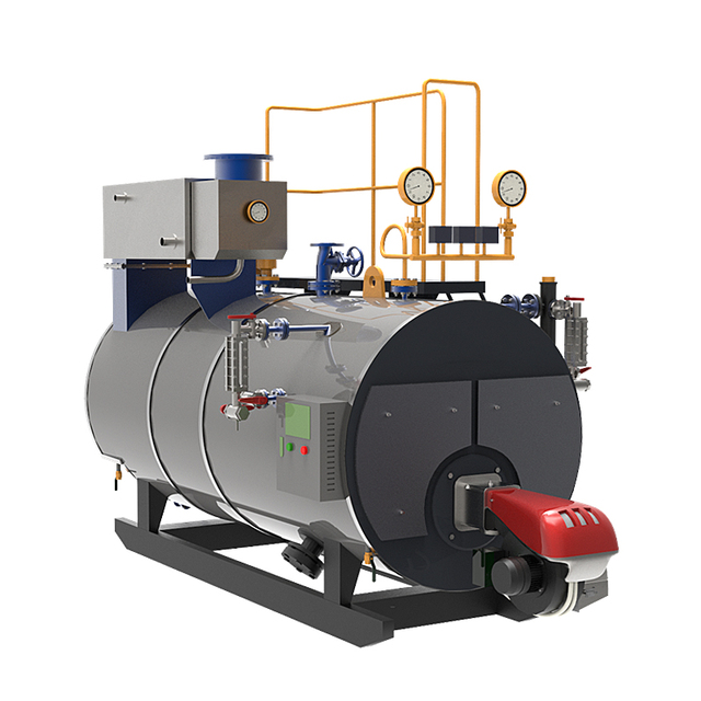 WNS 1~12 Ton Gas Water Steam Boiler Powered by WNS Horizontal Style Low Pressure for Industrial Heating