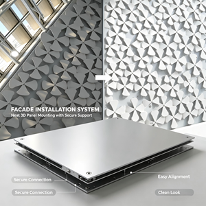 Système de façade en aluminium 3D, panneau décoratif de forme spéciale pour bâtiment culturel, hall commercial - Product Image 3