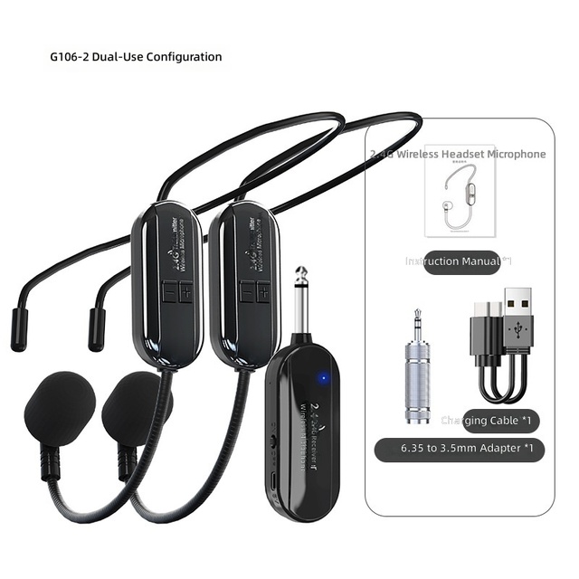 Wireless Microphone Outdoor Stage Performance Tour Guide Microphone for Speaker Bee Amplifier Universal Teachers Microphone 50m