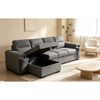 Ensemble complet de meubles de chambre à coucher : Canapé-lit convertible 3 places avec rangement pour salon, maison et hôtel