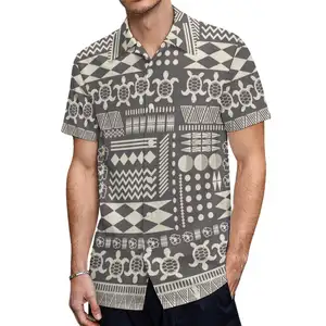 Camisetas de diseño Tribal polinesiano con botones, camisas personalizadas de talla grande 9XL, nuevas, Hip-Hop, paitage, Aloha, Playa