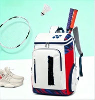 Sac à dos de badminton et de tennis en PU grande capacité, imperméable, avec compartiment séparé pour chaussures, idéal pour la course et l'exercice – Prix usine, offre spéciale