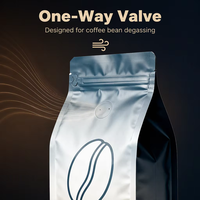 Pochette à fond carré réutilisable pour poudre de café avec valve, Doypack de qualité alimentaire pour miel 100ml 1L, vente en gros