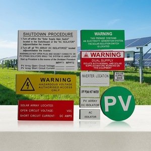 Étiquette solaire photovoltaïque autocollante résistante aux UV pour les systèmes d'Australie, de Nouvelle-Zélande et des Fidji avec une garantie de 25 ans contre la décoloration - Product Image 1