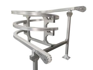 Sistem konveyor <span class=keywords><strong>Spiral</strong></span> pengangkat vertikal Aluminium Modular kualitas tinggi untuk industri makanan