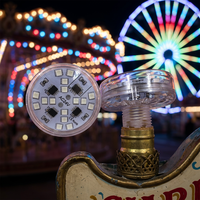AC24V 48mm Cabochons LED à pixel automatique pour lumières de fête foraine E14 Autoplay RGB, éclairage d'attractions de kermis 1-16