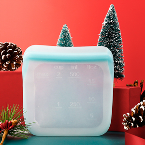 Storage Dishwasher And Microwave Safe Airtight Easy Seal Leakproof Food Grade Reusable Healthy Silicone Food Storage Bag
