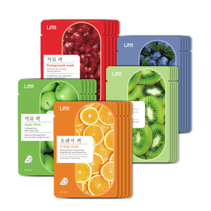 LIFITT Güzellik Yaşlanma Karşıtı Yüz Bakım Meyve Özlü Beyazlatıcı C Vitamini Hyaluronik Asit İnci Özü Deniz Kolajeni Yaprak Maske - Product Image 1