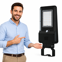 Lampe solaire intégrée PRO 20W 3000lm IP65 à fixer sur poteau ou mur, 3 températures de couleur, angle de détection 120°, LED pour extérieur, maison, jardin, parc