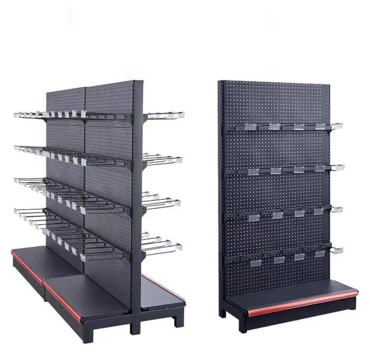 Supermarket Shelves Convenience Store Display Stands Snacks Goods Stationery Store Hooks Canteens Single Side Wall Shelves